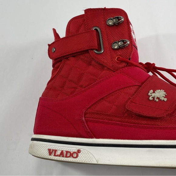 VLADO ATLAS 2 High Top Sneakers Red Lace Up Men’s Size 12 Shoes IG-1500-5C - Picture 14 of 16